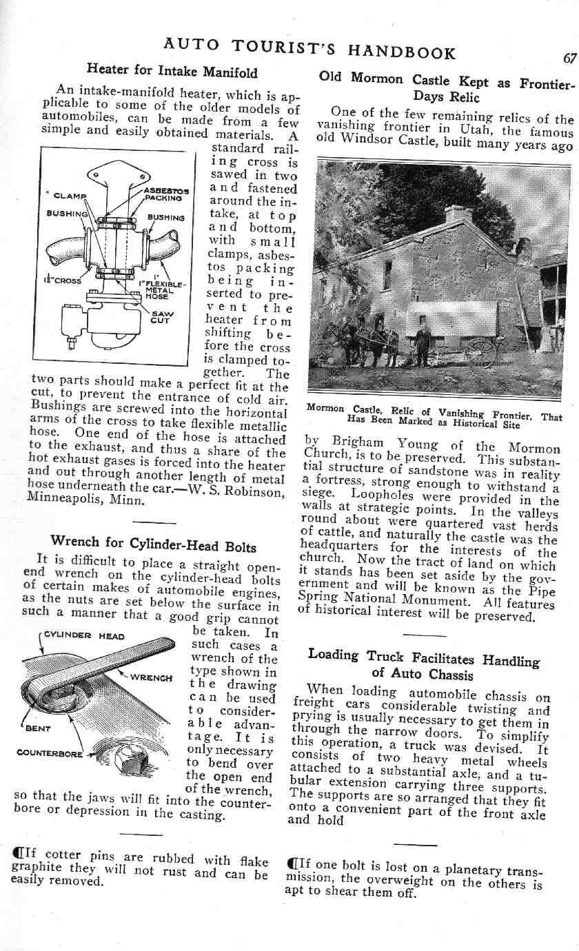 1924 Popular Mechanics Auto Tourist Handbook Page 9